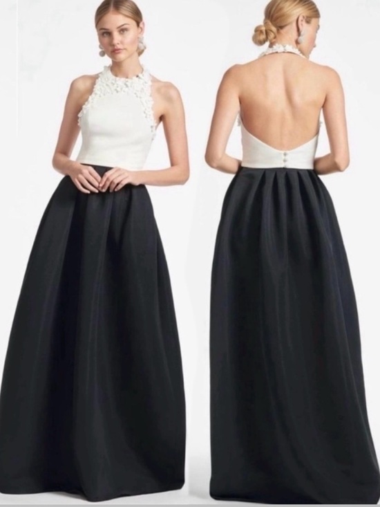 Sachin + Babi Dresses & Skirts - Sachin + Babi -Dominique Pleated Two-Tone Applique Gown size 4 NWT.